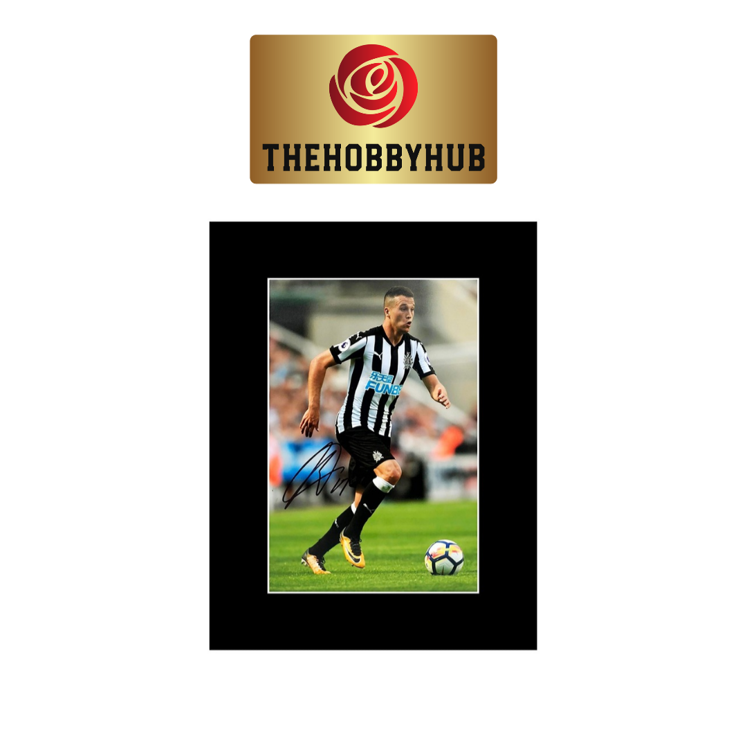 Signed Javi Manquillo Photo Display - Newcastle United -16x12