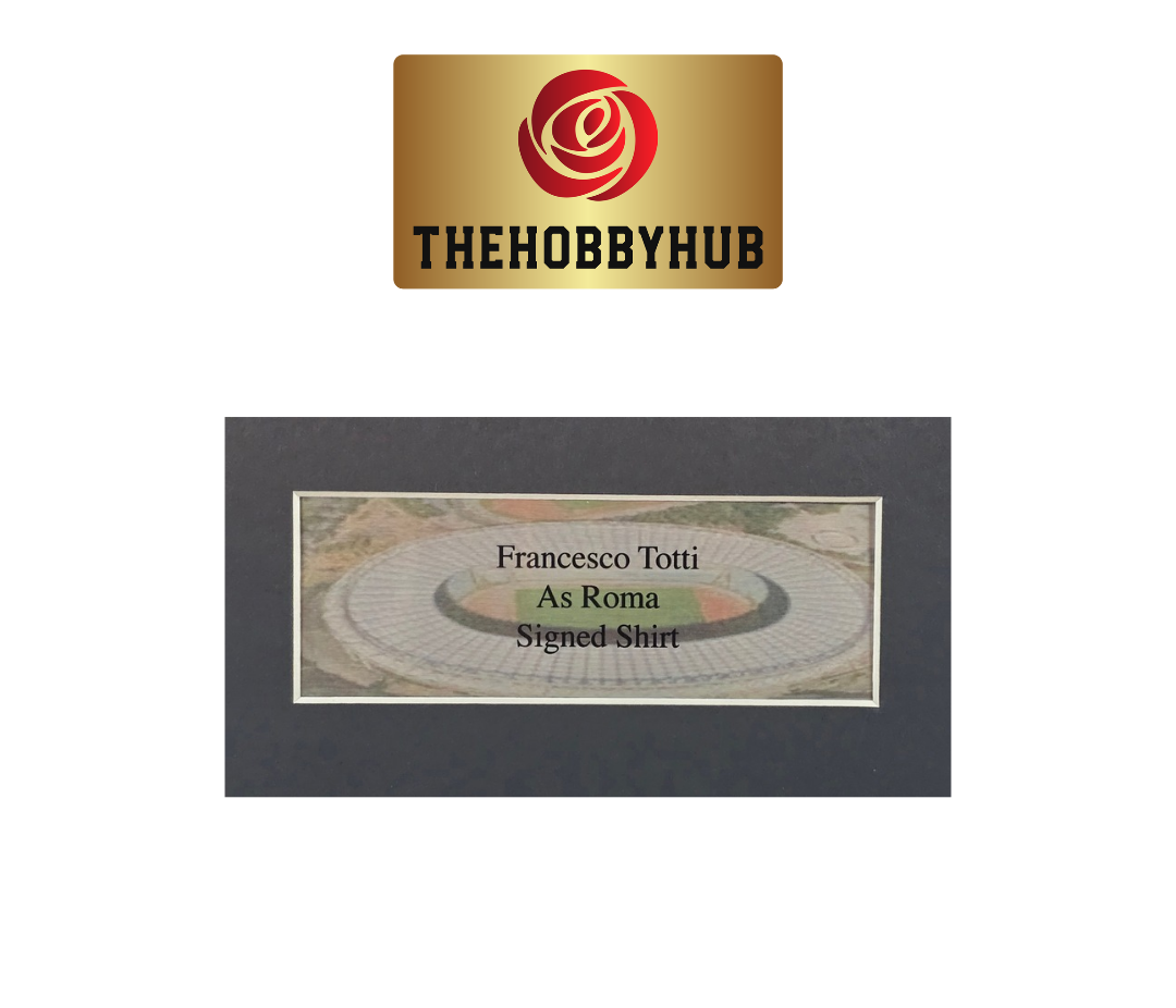 Francesco Totti Beckett Authentic As Roma Signed Framed Shirt