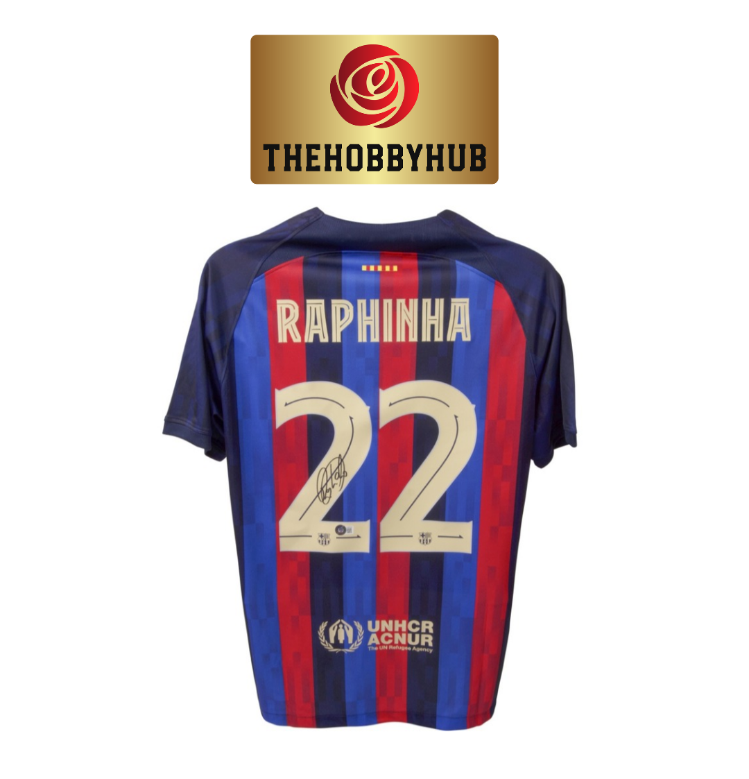 Raphinha Beckett Authenticed Barcelona Signed Jersey