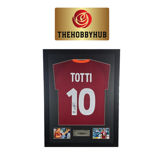 Francesco Totti Beckett Authentic As Roma Signed Framed Shirt