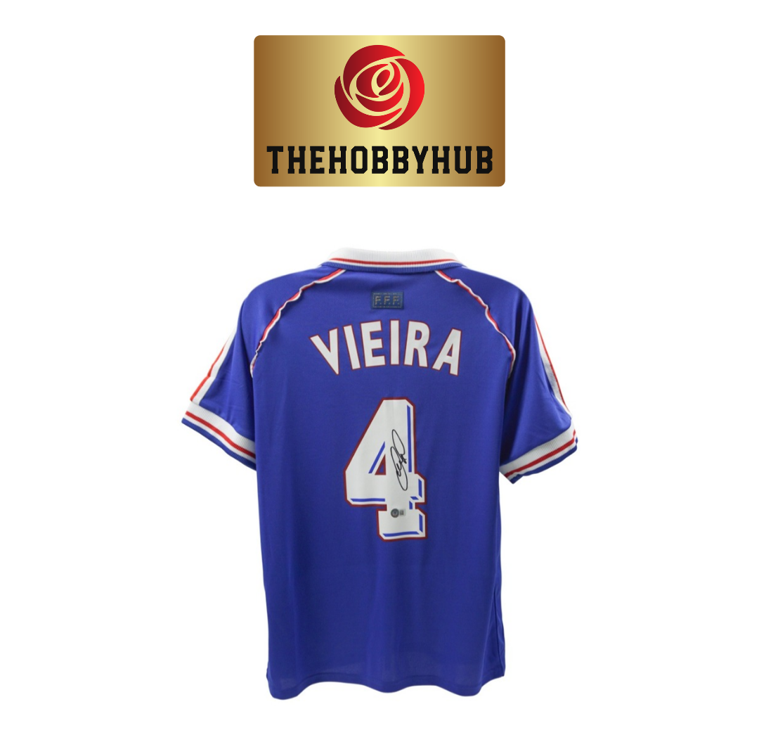 Patrick Vieira Beckett Authenticed France Signed Jersey