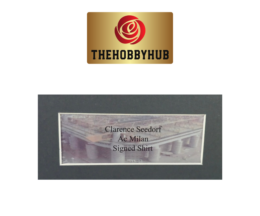 Clarence Seedorf Beckett Authentic Ac Milan Signed Framed Shirt