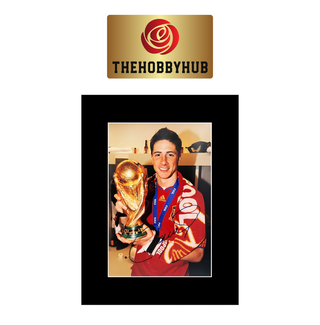 Fernando Torres Autographed Photo Display – World Cup Champion Spain 2010 12x10