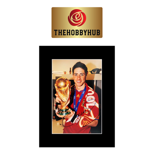 Fernando Torres Autographed Photo Display – World Cup Champion Spain 2010 12x10